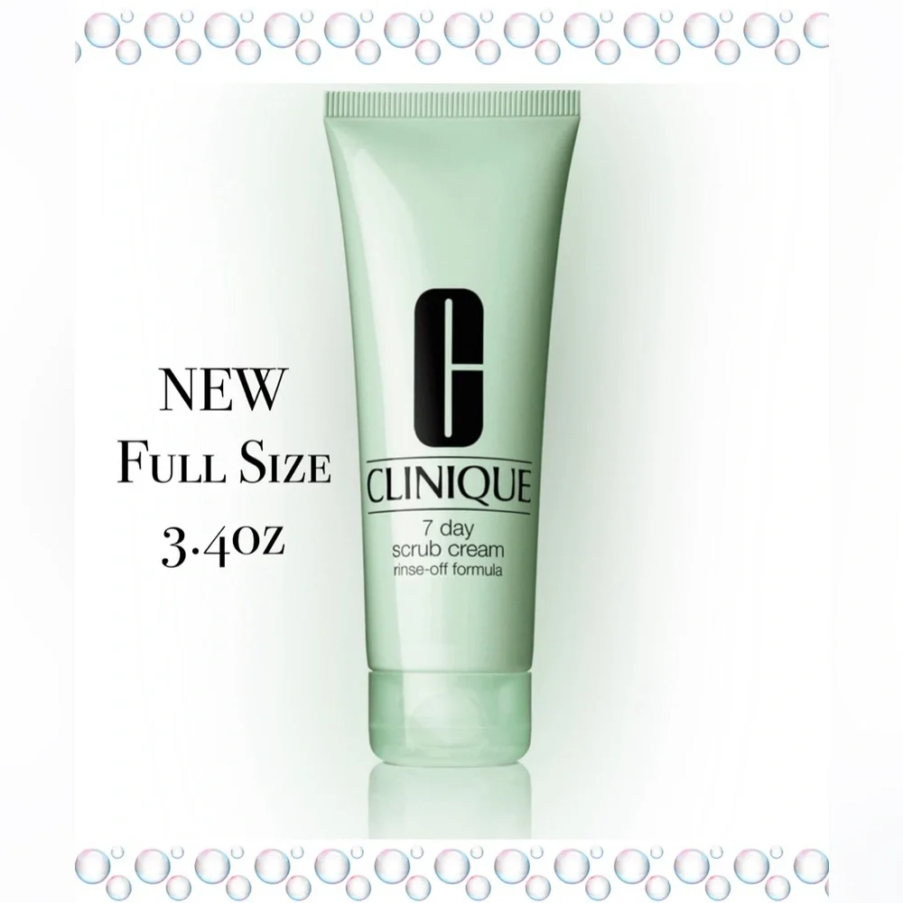 Clinique 7 Day Scrub Cream Rinse-Off Formula ~NEW~ 3.4oz Full Size $30 Value